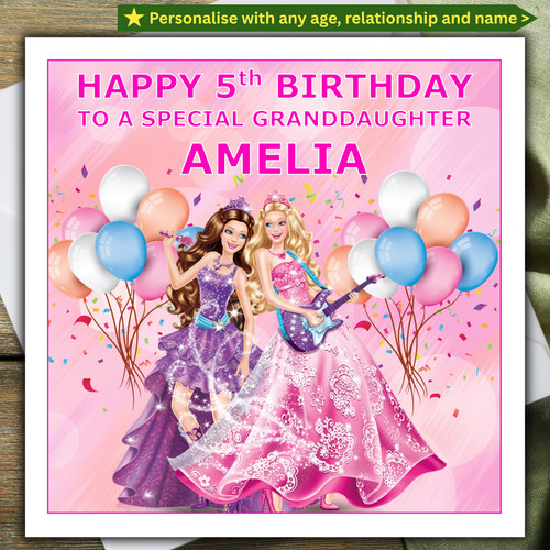 Biglietto compleanno barbie - biglietto,